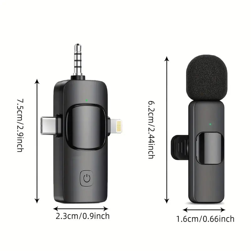 Professional Wireless Lavalier Microphone – Omnidirectional Clip-On